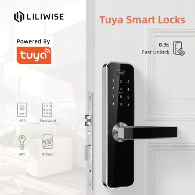 중국 전자 자물쇠 암호 Tuya 호텔 아파트 본사 건물 자물쇠를 위한 똑똑한 자물쇠 판매용
