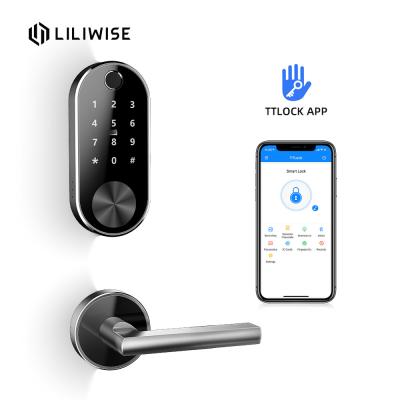 China Aleación de aluminio electrónica partida de Wifi de la cerradura de puerta de Bluetooth del control de la huella dactilar inalámbrica de Digitaces en venta