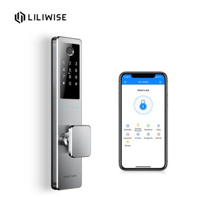 China Bluetooth Door Lock Stainless Steel Cylinder Lock Fingerprint Pin Key Unlock for sale