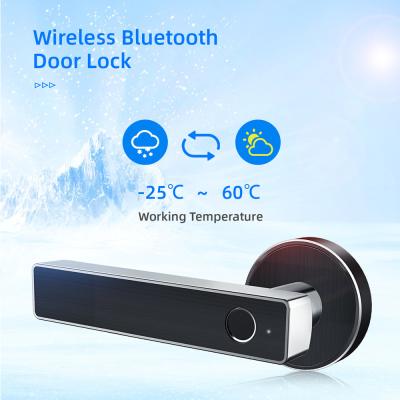 China Safety Locks Wireless Bluetooth Remote Control WiFi Fingerprint Electronic Door Handle Lever Lock for sale