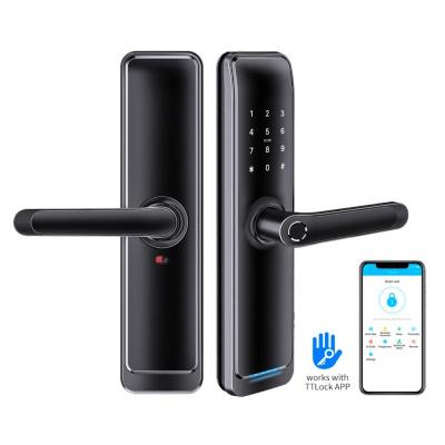 China Security Digital Home Waterproof TT lock APP Smart Fingerprint Password Key Door Lock for sale