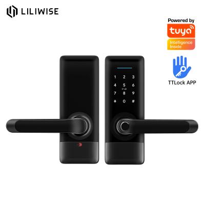 China Custom Wifi Smart Digital Door Lock Card Code Fingerprint for sale
