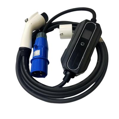 China GB/T20234 Standard EV Portable Charger 1 Phase With CEE 3Pin Blue Charging Plug for sale