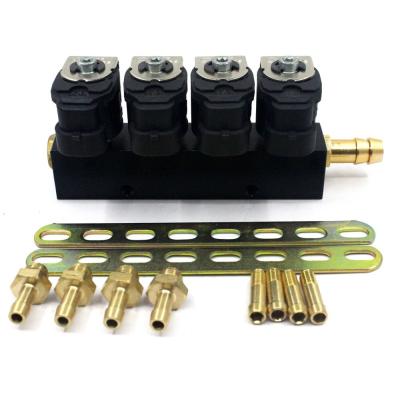 China Grey Black LPG CNG Injector Rail in Sequential Fuel Gas Injection system for sale