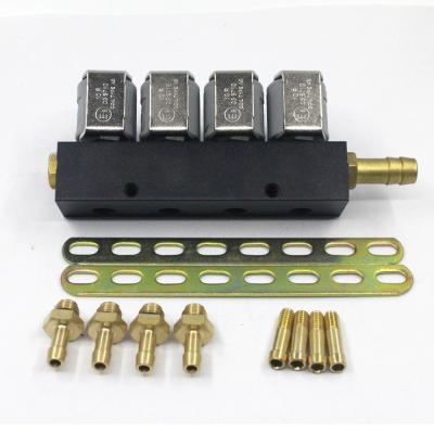 China LIG1S 3 Ohm LPG Gas Injectors 4 Cylinder Natural Gas Injector Rail ISO9001 for sale