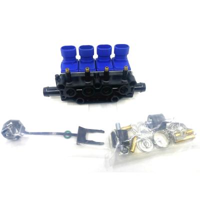 China Aluminium 3Ohm CNG Fuel Injectors LPG Fuel Injectors Rail For 2 / 3 / 4 Cylinder Engine for sale