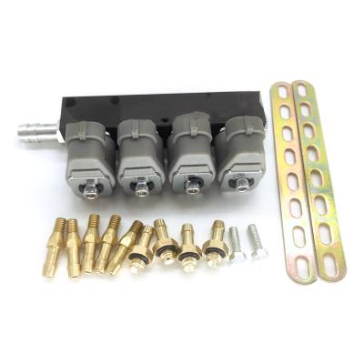 China Autogas Injection 3 Ohm 4 Cyl LPG CNG Injector Rail ISO9001 For Vehicles for sale