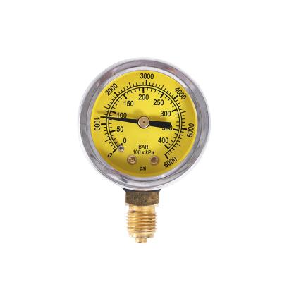 China Yellow Natural Gas CNG Car Gas Pressure Gauge Manometer 54mm 63mm for sale