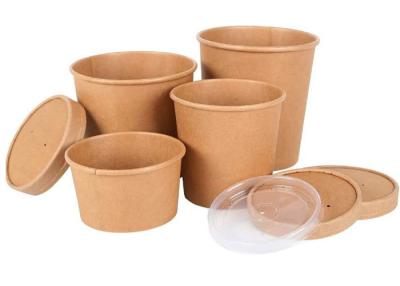 China Custom printed ice cream cups Paper Bowl Ice soup cup kraft paper box bowl food container for sale