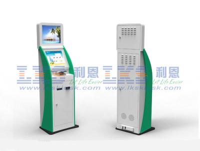 China Custom Self Service Banking Kiosk Touch Screen Kiosks A4 Laser Printer for sale