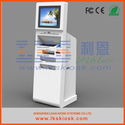 China Computer PC Kiosk Stand Check In Ticketing Information Kiosk With A4 printer for sale