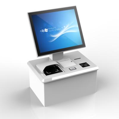 China Windows Android Linux OS Check In Kiosk With Cash Coin Accepter Dispenser For Hotel for sale
