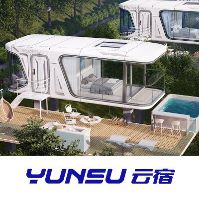 China Tragbares festklemmendes Hotel-Fertighaus-kleines Haus galvanisierte Stahlkonstruktions-Rahmen zu verkaufen