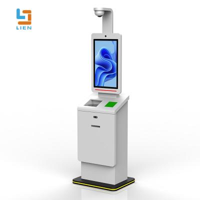China Hotel Self Service Kiosk With CCTV Camera Room Card Recycler ADA Passport Scanner for sale