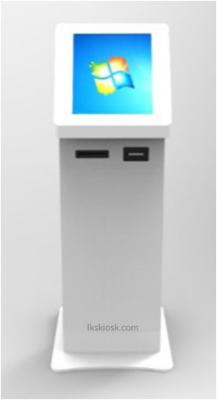China Free Standing Kiosk Self Service 250cd/m2 Brightness With / Without Cash Payment for sale