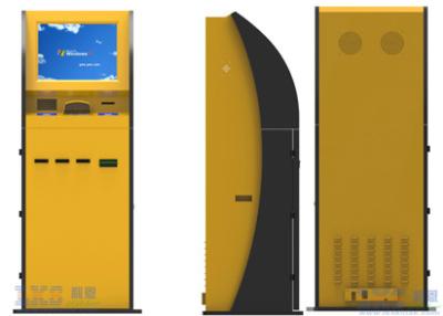 China Zahlungs-Kiosk-Maschinen-Gelb-Farbe 17 Zoll Pinpad-Selbstservice ATM Bill zu verkaufen