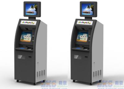 China 22 Inch Free Standing Kiosk All In One , Internet Terminal Dual Screen Kiosk for sale