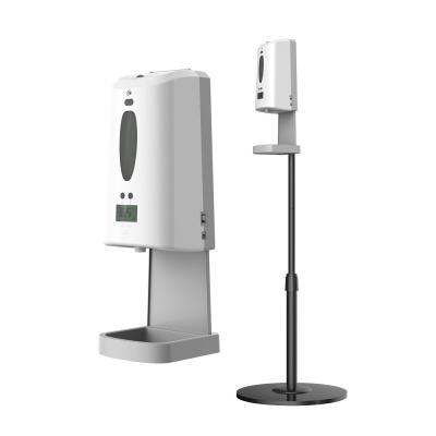 China LCD Display Touchless 1300 ml Hand Sanitizer Stations Free Standing Spray Gel Foam Type for sale
