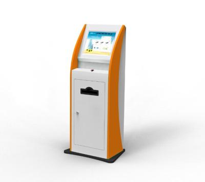 China Interactive Queuing Free Standing Kiosk Card Reader Receipt Printer Design for sale