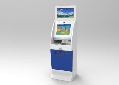 China RFID Card Free Standing Kiosk , Auto Scanner A4 Laser Printer for sale