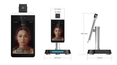 China RS232 Wall Mounted 1000ml SS Face Recognition Thermal Kiosk for sale