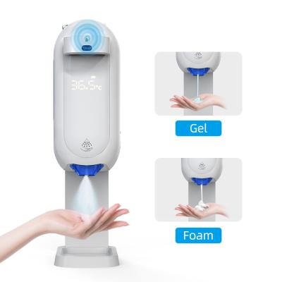 China 1100ml Infrared Thermometer Touchless Wall Hand Sanitizer Dispenser OEM for sale