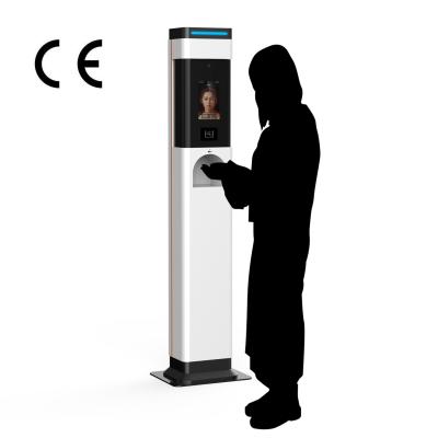 China Smart AI Thermal Scanner Face Recognition Hand Sanitizer Dispener Biometric Attendance Kiosk Free Api Sdk for sale