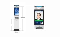 China Intelligent Temperature Checking Face Recognition Kiosk With 10L Hand Dispenser for sale