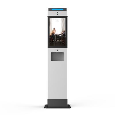 China Access Control Biometric Facial Recognition Temperature Scanner Kiosk Barcode Scan for sale