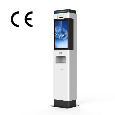 China 21.5 Inch Lcd Advertising Display Touchless Temperature Screening Kiosk With Face Recognition for sale