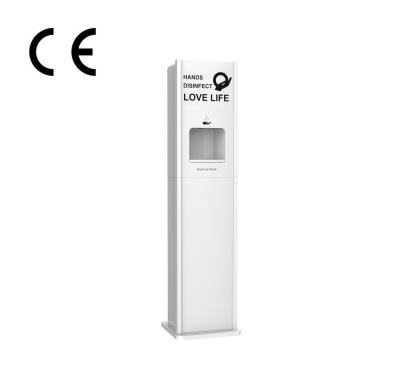 China 10L Capacity Liquid Gel Nozzel Hand Sanitizer Dispenser Kiosk Floor Standing Touch Free for sale