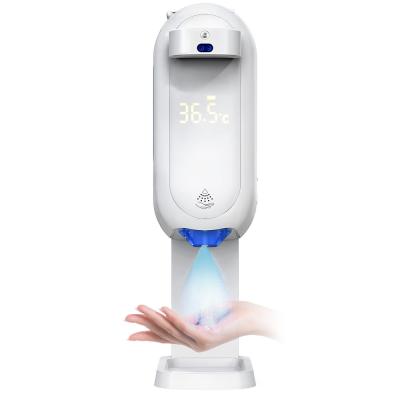 China Touchless Hand Sanitizer L5 Plus Automatic Alcohol Spray Soap Dispenser Thermometer for sale