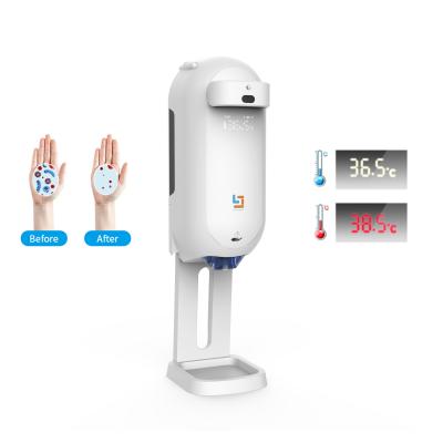 China 1100ml Intelligent Sensor Automatic Touchless Foaming Soap Hand Sanitizer Dispenser With Thermometer for sale