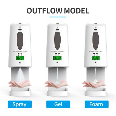 China Intelligent Voice K9 Pro Spray Hand Sanitizer Dispenser Automatic Thermometer Liquid Soap Dispenser for sale