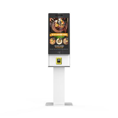 China 21.5 Inch Floor Standing Self Service Restaurant Kiosks With VPOS for sale