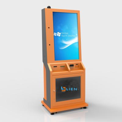 China 43 Inch Bill Payment Card Dispenser QR Code Scanner Kiosk For Amusement Center for sale