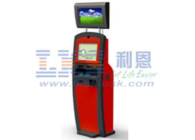 China Self Check-in Payment Dual Screen Kiosk With Cheque Scanner / Acceptor ID Scanner for sale