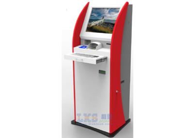 China Automatic Bill Payment Kiosk , Metal Keyboard / Encrypted PCI Pin Pad Financial Service Machine for sale