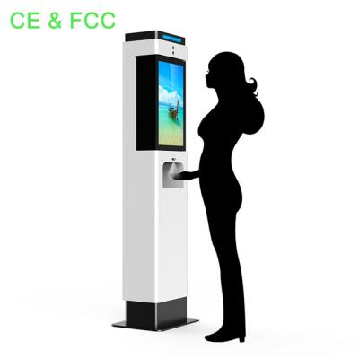China Android 7.1.2 Facial Temperature Scanner Kiosk With Hand Disinfection Function for sale