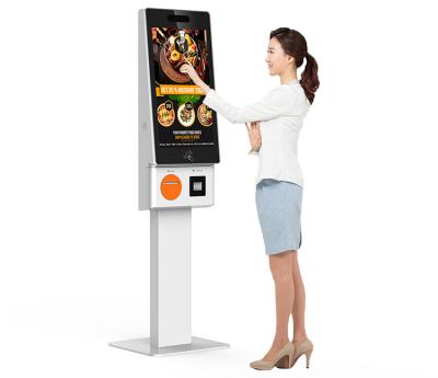China Self Ordering Kiosk With POS Terminal For Restaurant And Store, Fast Food Order Kiosk for sale