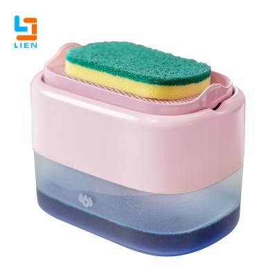 Chine Distributeur de pompe de savon de distributeur de savon de cuisine de ccc 500ml et support d'éponge à vendre