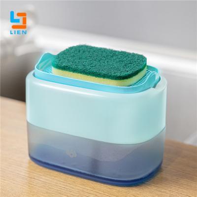 China Dispensador del jabón de la cocina de la FCC con el tenedor de la esponja para el retrete del hotel del cuarto de baño en venta