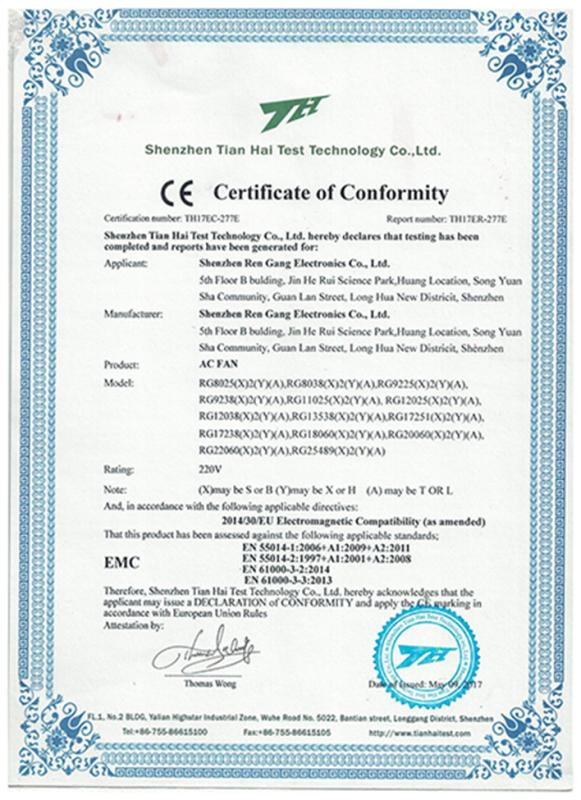 CE - Shenzhen Rengang Electronics Co., Ltd.