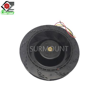 China 24V 150mm Centrifugal Extractor Fan Black Low Noise High Pressure for sale