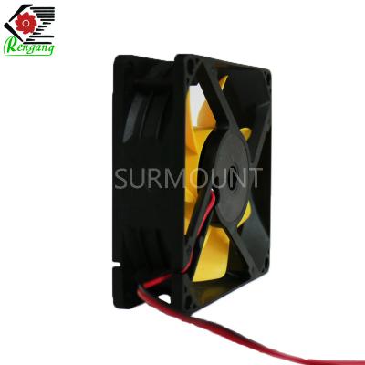 China 80x80x25mm DC Brushless Fan 5V 8025 Noise Reduction Yellow Leaves for sale