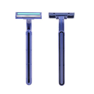China Maquinillas de afeitar disponibles de la cuchilla gemela para hombre trasera de la máquina de afeitar de cabeza fija en venta