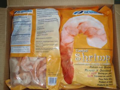 Chine Type de traitement sans peau sans tête d'océan de fruits de mer de crevette fraîche surgelée de Vannamei à vendre