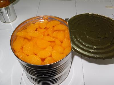 Chine segments en boîte frais en vrac de mandarine 2650ml en sirop léger à vendre