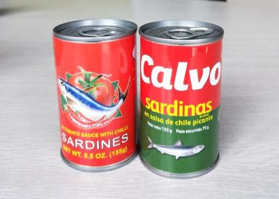 Китай Рыбы законсервированные консервами законсервировали сардину/тунца/скумбрию в томатном соусе/масле/рассоле 155Г 425Г продается