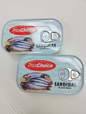 China Essfertige in Büchsen konservierte Sardinen im Pflanzenöl zu verkaufen